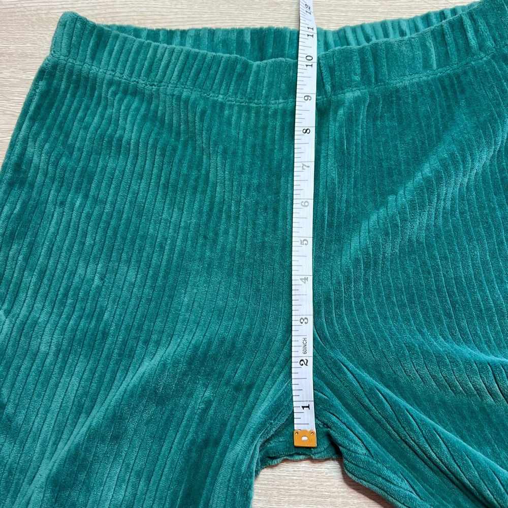 Wonder Nation - Sweatpants Kids Girls XL Green Thick Ribbed Pullon Wide Leg - Picture 8 of 10